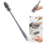 Long Handle Silicone Bottle Cleaner Brush for Washing Water Bottle || Solution Bottle Mug Cleaning Brush